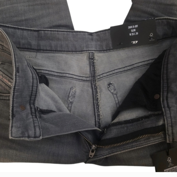 NWT Diesel D-Joy Slim Jeans Black Grey Wash W28 L30 NWT - Picture 6 of 12